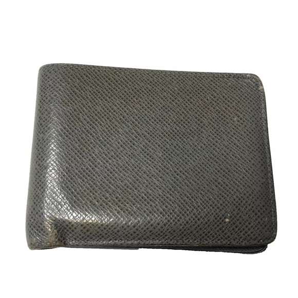 Louis Vuitton Taiga Leather Bifold Gray Men’s Wallet Made In France - Picture 2 of 15